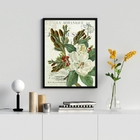 Quadro Decorativo Vintage Magnólia 33x24cm Moldura:madeira Pr