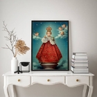 Quadro Decorativo Vintage Menino Jesus De Praga 45x34cm Moldu