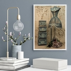 Quadro Decorativo Vintage Moda Fotografia Manequim 45x34cm -