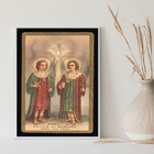 Quadro Decorativo Vintage São Cosme E Damião 33x24cm - Com Vi