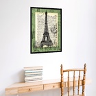 Quadro Decorativo Vintage Torre Eiffel Selo Antigo -70x50cm M