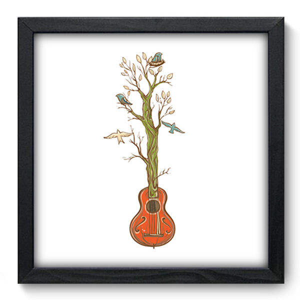 Quadro Decorativo - Violão - 33cm X 33cm - 057qdgp