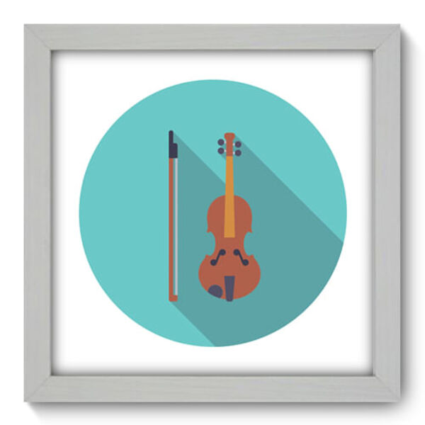 Quadro Decorativo - Violino - 22cm X 22cm - 049qdgb