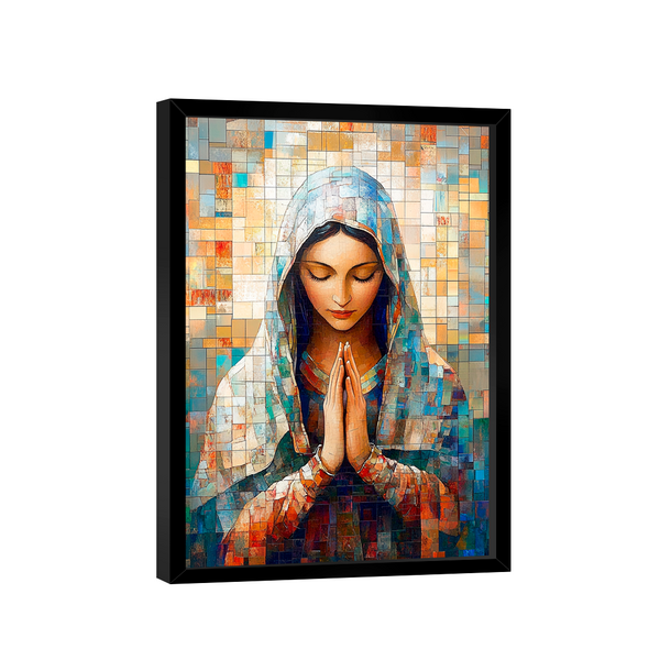 Quadro Decorativo Virgem Maria Em Grid Arte Variação