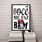 Quadro Decorativo Você Me Faz Tão Bem 33x24cm Moldura:madeira