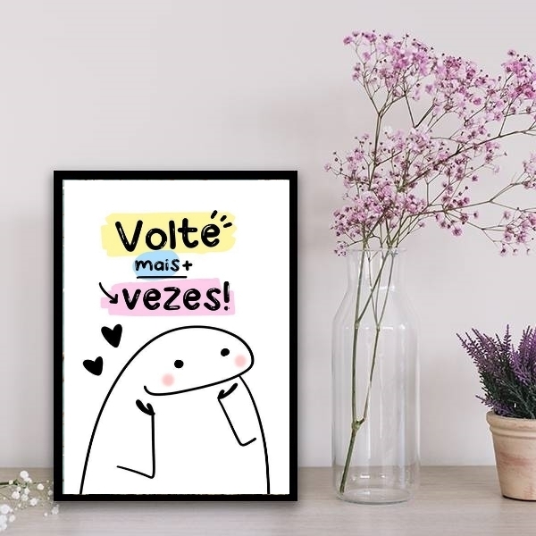 Quadro Decorativo Volte Sempre 24x18cm - Com Vidro Moldura:ma