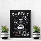 Quadro Decorativo Welcome Coffee 24x18cm - Com Vidro Moldura: