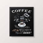Quadro Decorativo Welcome Coffee 24x18cm Moldura:madeira Preta