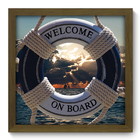 Quadro Decorativo - Welcome On Board - 33cm X 33cm - 048qdkm