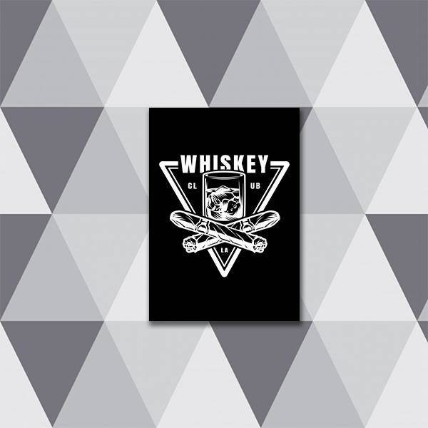 Quadro Decorativo Whiskey Club 45x34cm A3 (45 X 34)