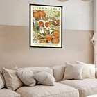 Quadro Decorativo William Morris Lerbolario Laranja  - 70x50c