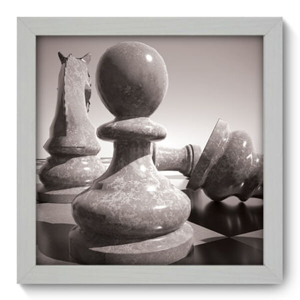 Quadro Decorativo - Xadrez - 22cm X 22cm - 006qdeb