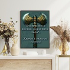 Quadro Decorativo Xangô - Justiça 45x34cm Moldura:madeira Bra