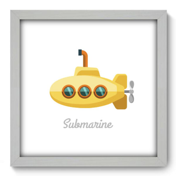 Quadro Decorativo - Yellow Submarine - 33cm X 33cm - 034qdgb