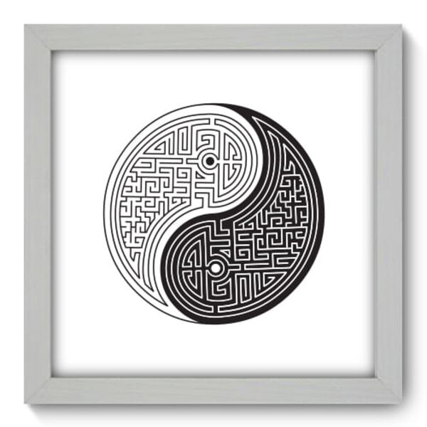 Quadro Decorativo - Yin Yang - 22cm X 22cm - 082qndab
