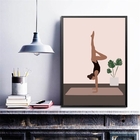 Quadro Decorativo Yoga- Mulher E Plantas 33x24cm Moldura:made