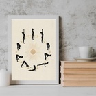 Quadro Decorativo Yoga- Posições 24x18cm Moldura:madeira Bran