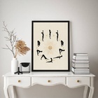 Quadro Decorativo Yoga- Posições 33x24cm - Com Vidro Moldura: