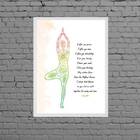 Quadro Decorativo Yoga Frase Gandhi 33x24cm Moldura:madeira P