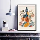 Quadro Decorativo Yoga - Mulher 45x34cm Moldura Preta