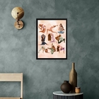 Quadro Decorativo Yoga Para Todas 24x18cm - Com Vidro Moldura