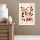 Quadro Decorativo Yoga Para Todas 24x18cm - Com Vidro Moldura