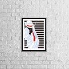 Quadro Decorativo Zé Pelintra 33x24cm - Com Vidro Moldura:mad