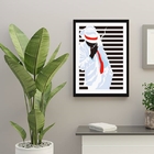 Quadro Decorativo Zé Pelintra 45x34cm Moldura:madeira Branca