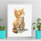 Quadro Decorativo Zebra Aquarela 33x24cm - Com Vidro Moldura: