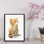 Quadro Decorativo Zebra Aquarela 33x24cm - Com Vidro Moldura: