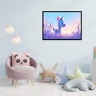 Quadro Decorativo Zebra Baby  - 50x70cm Moldura Preta