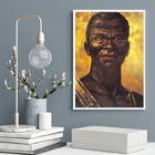 Quadro Decorativo Zumbi Dos Palmares 33x24cm - Com Vidro Mold