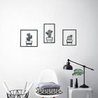 Quadro Decorativos Para Sala Cacto Minimalista Vazado Parede