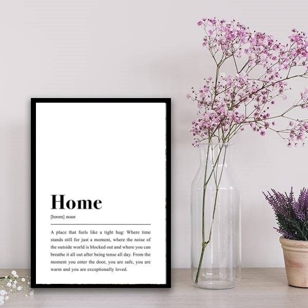 Quadro Definição Home 24x18cm - Com Vidro Moldura:madeira Pre