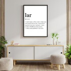 Quadro Definição Lar 60x40cm Moldura:madeira Preta