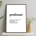 Quadro Definição Professor 24x18cm Moldura:madeira Preta