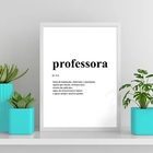 Quadro Definição Professora 24x18cm - Com Vidro Moldura:madei
