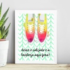 Quadro Deixe O Calçado E A Tristeza Pra Fora 24x18cm Moldura: