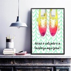 Quadro Deixe O Calçado E A Tristeza Pra Fora 33x24cm Moldura: