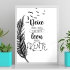 Quadro Deixe Pra Trás O Que Não Te Leva Pra Frente 24x18cm -