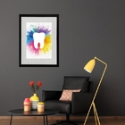 Quadro Dente Aquarela - 60x48cm Moldura:madeira Branca