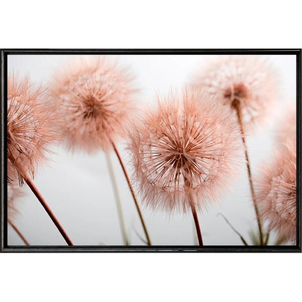 Quadro Dente De Leão Rosa 70x50 - Casa Da Moldura