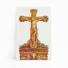 Quadro Desenho Jesus Cristo Crucificado Canvas 60x40cm