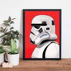 Quadro Desenho Stormtrooper Perfil 45x34cm - Com Vidro Moldur