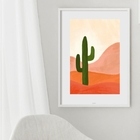 Quadro Deserto Boho - 60x48cm Moldura:madeira Preta