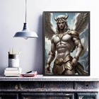 Quadro Deus Himeros - Arquétipo 24x18cm Moldura:madeira Branca