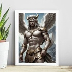 Quadro Deus Himeros - Arquétipo 33x24cm - Com Vidro Moldura:m