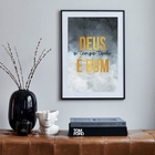 Quadro Deus O Tempo Todo É Bom - 60x48cm Moldura:madeira Bran