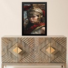 Quadro Deusa Atena - Guerreira 33x24cm - Com Vidro Moldura Br