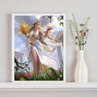 Quadro Deusa Da Agricultura- Deméter 45x34cm - Com Vidro Mold